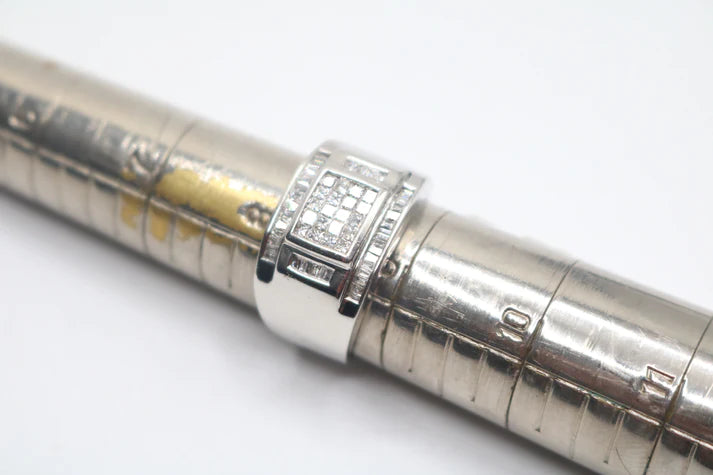 14K White Gold Diamond Cluster Ring (Size 8 1/2) (Local pick-up only)