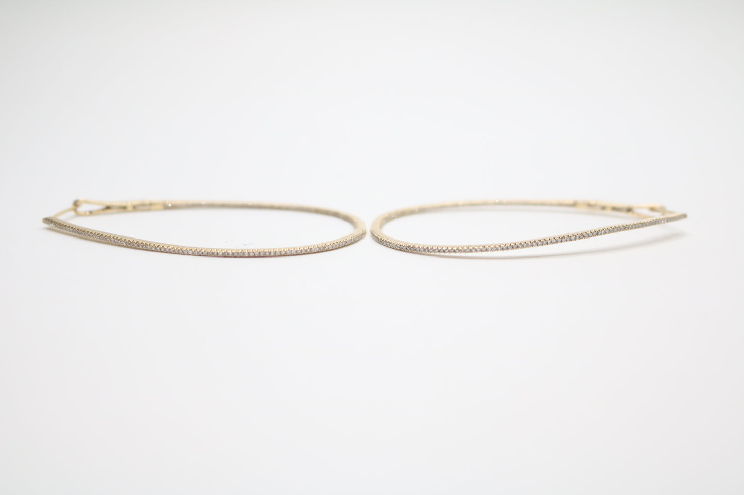 14k Yellow Gold Diamond Hoop Earrings (1.54CTW)