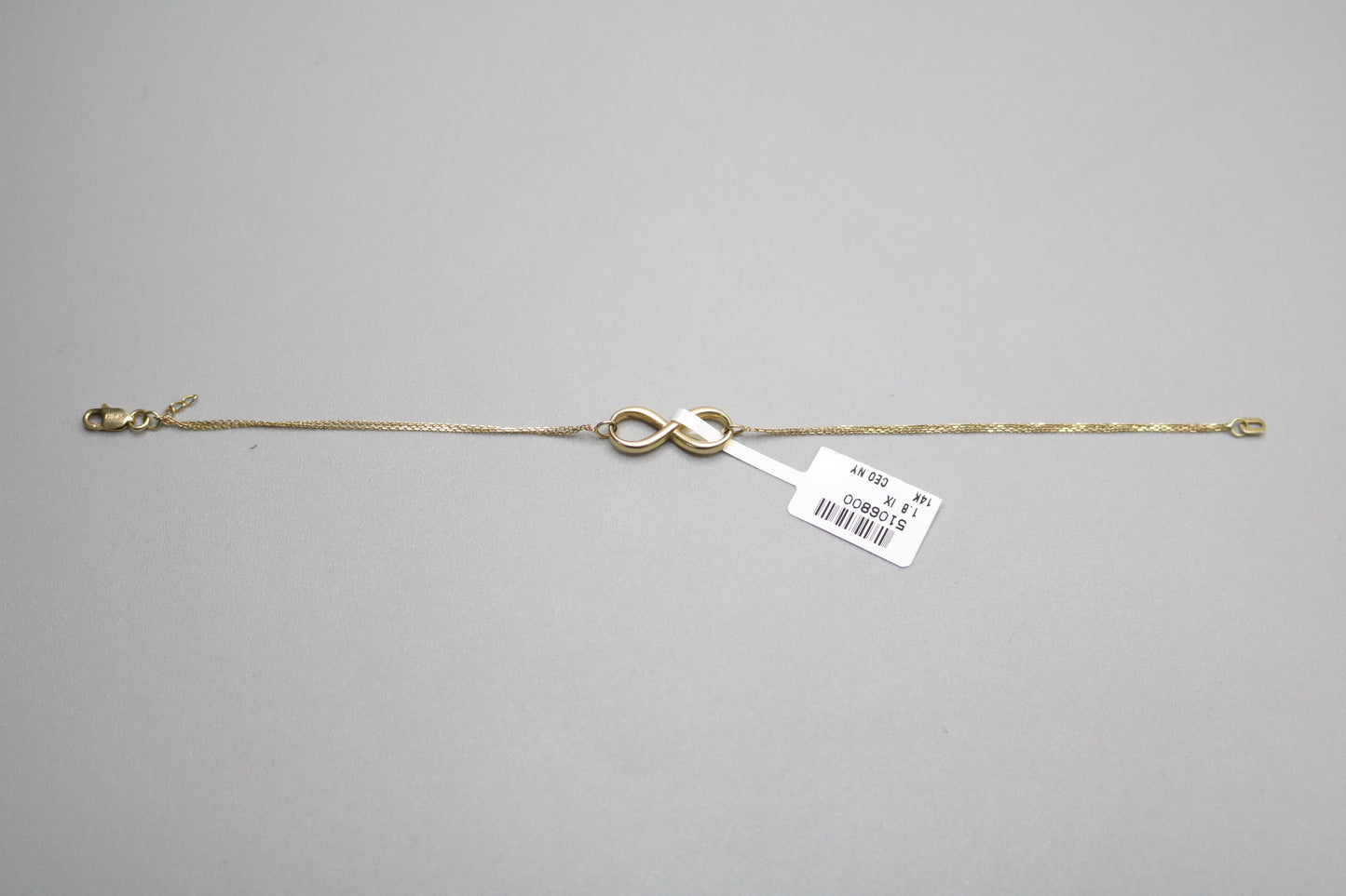 14K Yellow Gold Infinity Design Bracelet (7 Inches)