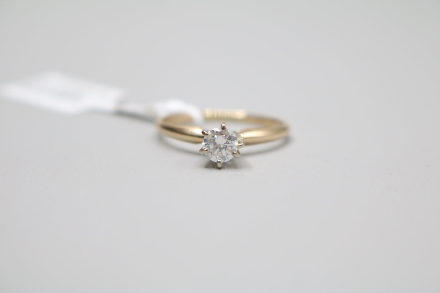 14K Yellow Gold Diamond Solitaire Ring (0.40 CTW) (Size 7 1/4)