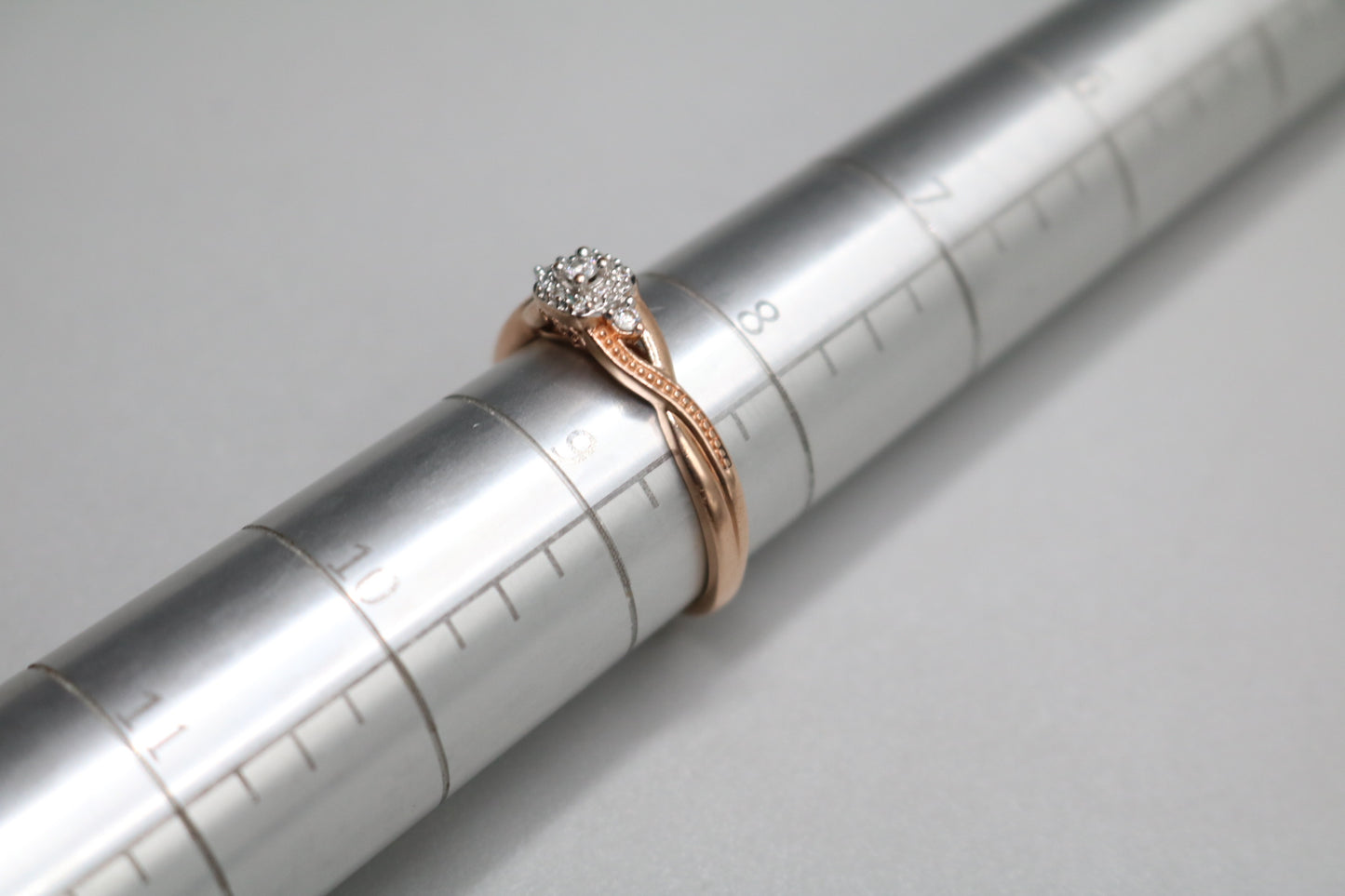 14K Rose Gold Diamond Ring (Size 8 1/2 ) (0.17 CTW)