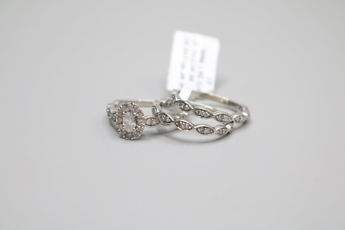 14K White Gold Diamond 3-Piece Wedding Set (Local Pick-Up Only)