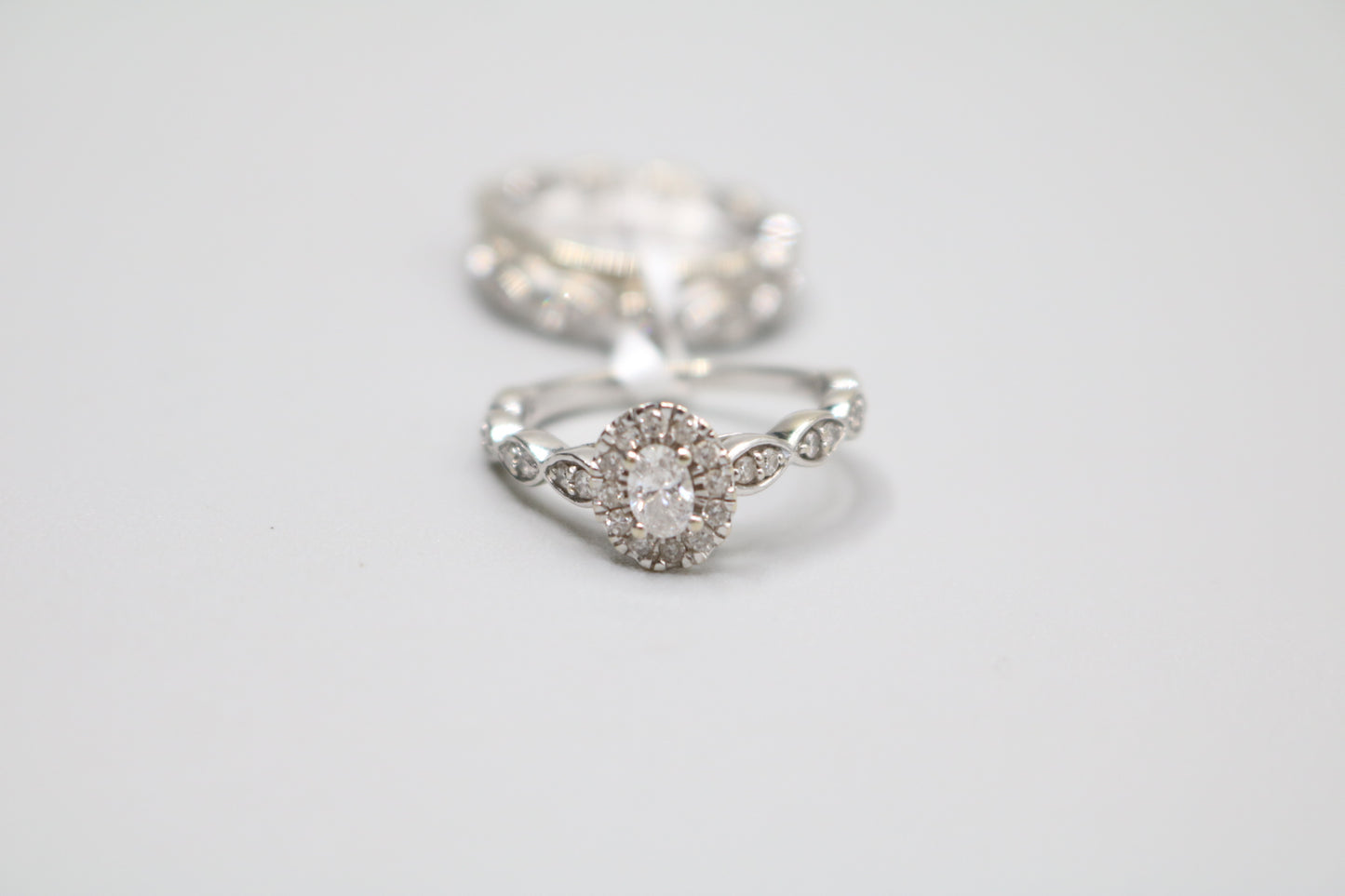 14K White Gold Diamond 3-Piece Wedding Set (Local Pick-Up Only)