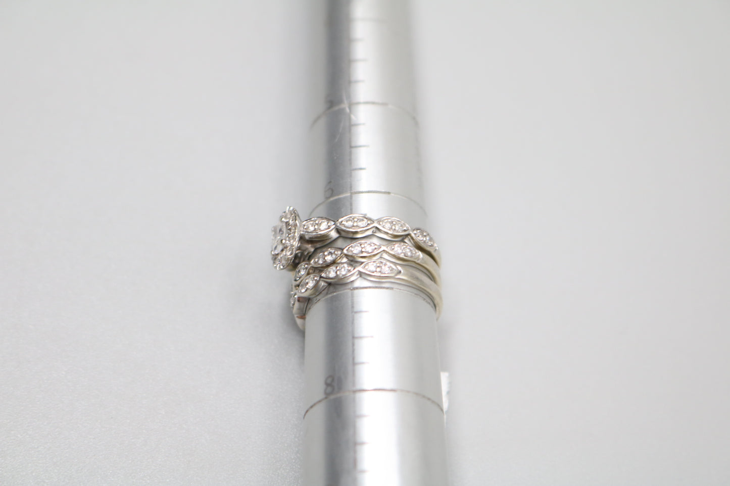 14K White Gold Diamond 3-Piece Wedding Set (Local Pick-Up Only)