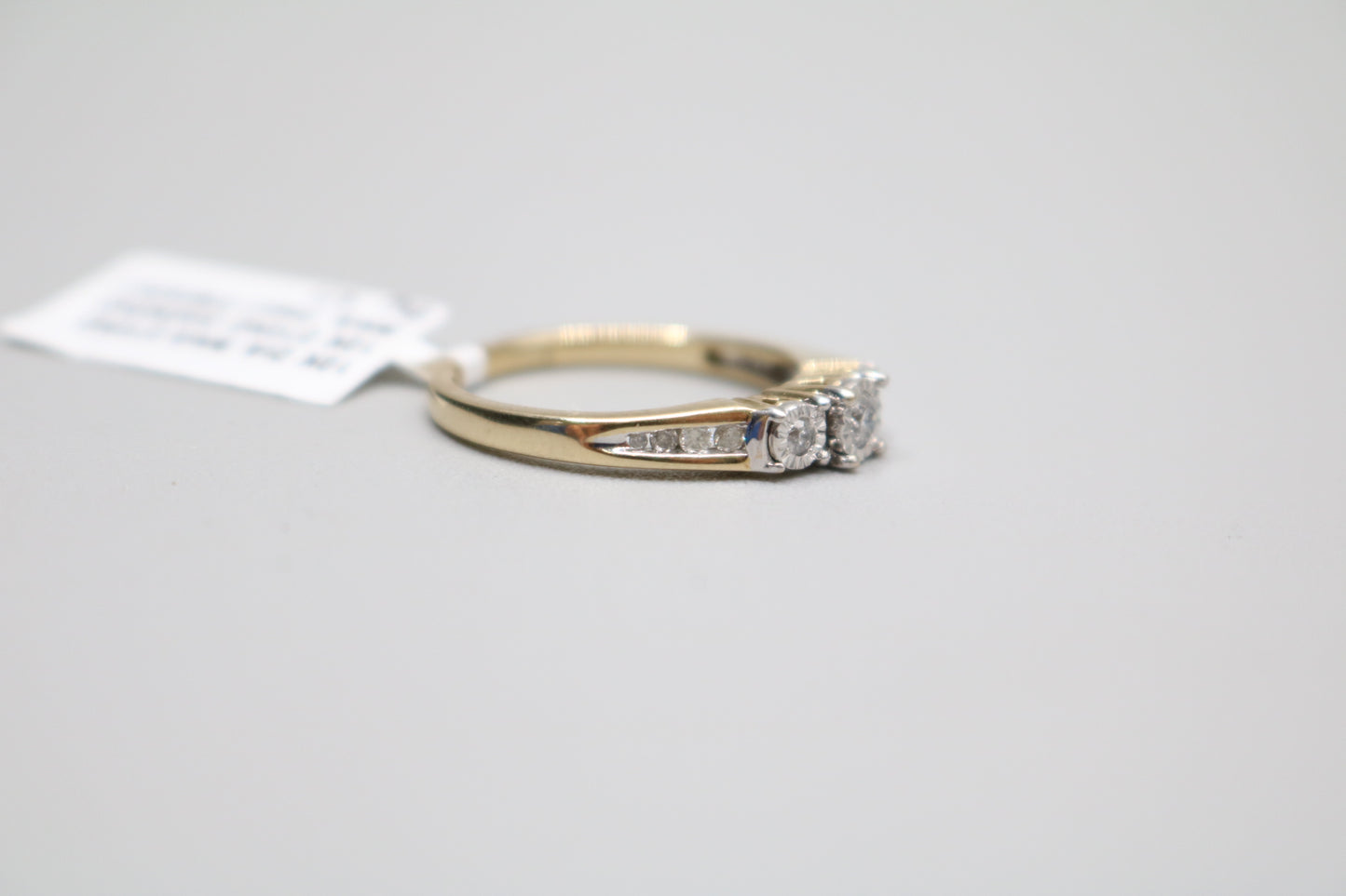 10K Two Tone Past Present and Future Diamond Ring (0.24 CTW) (Size 7)