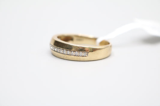 10K Yellow Gold Diamond Band Ring (Size 11)