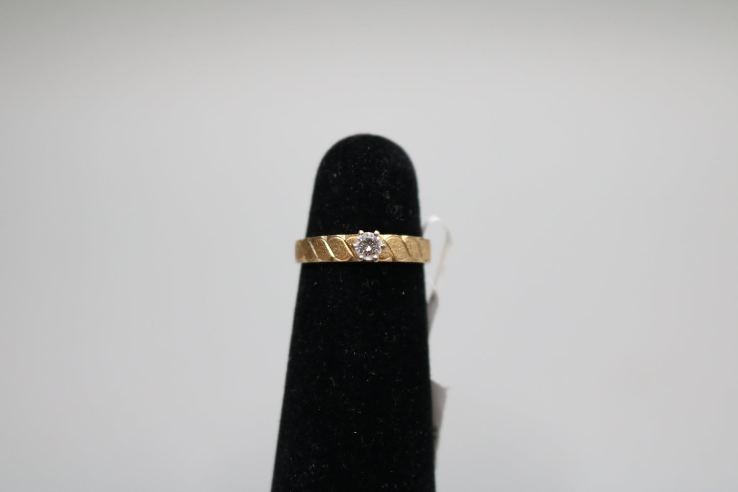 14K Yellow Gold Diamond Promise Ring (Size 4 3/4)