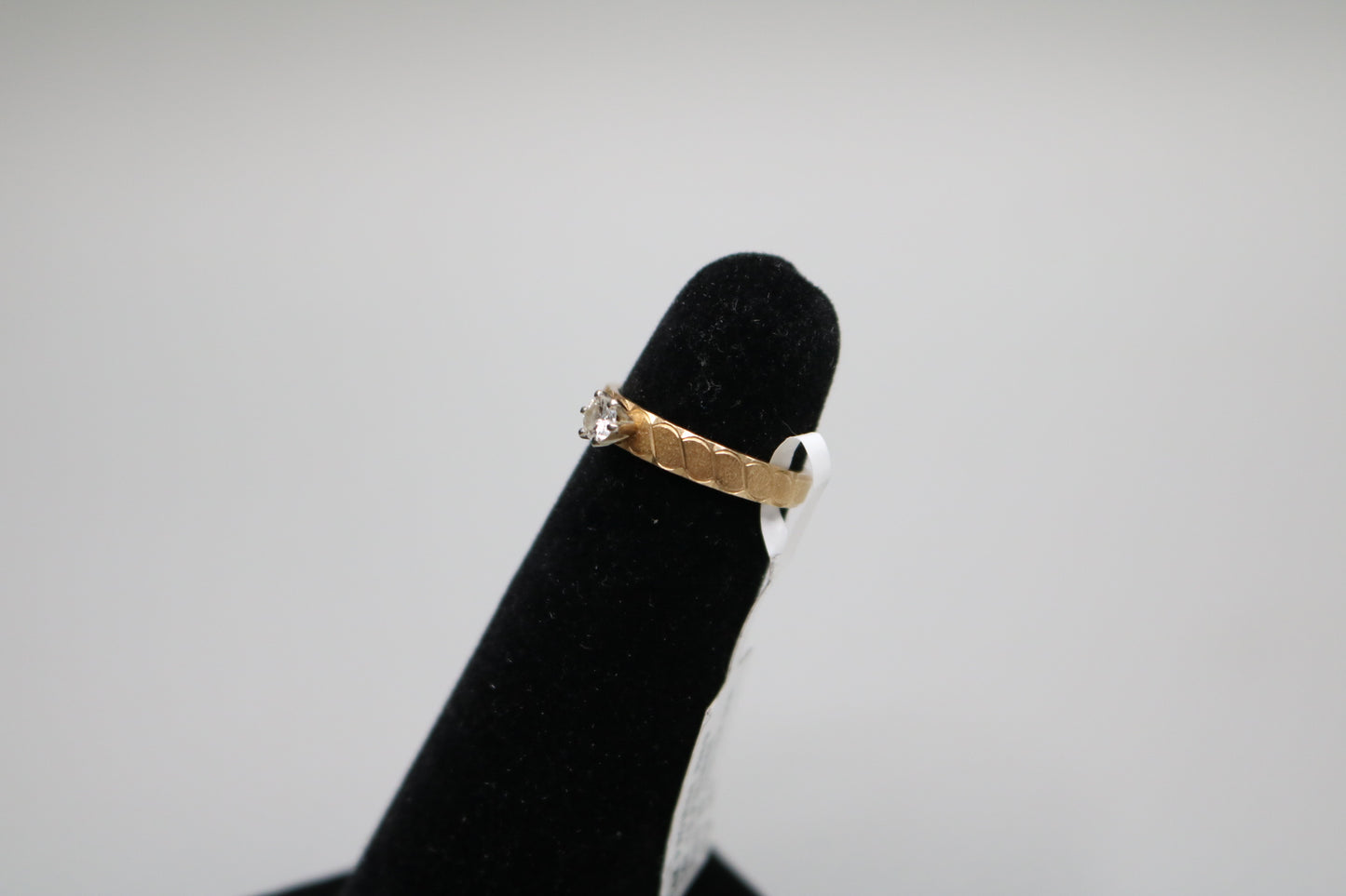 14K Yellow Gold Diamond Promise Ring (Size 4 3/4)