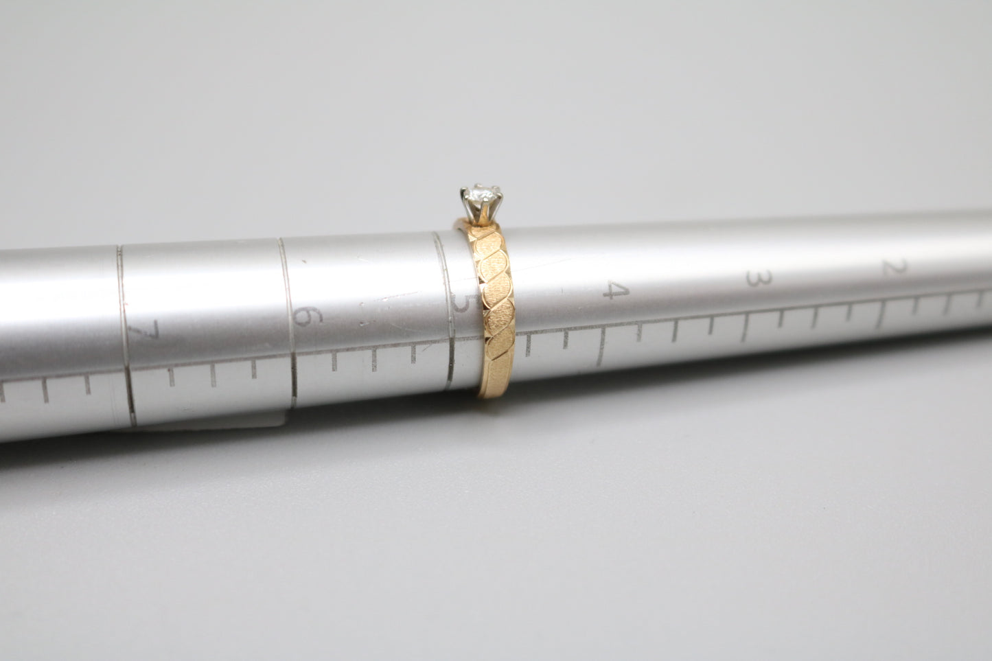 14K Yellow Gold Diamond Promise Ring (Size 4 3/4)