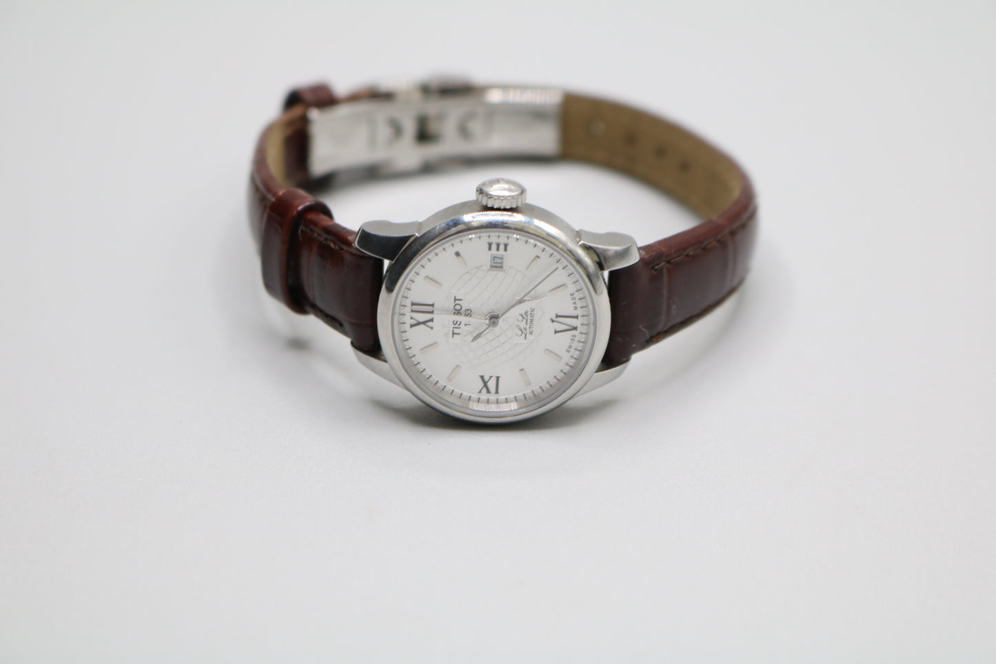 TISSOT Le Locle Automatic Silver Dial Brown Leather Unisex Watch