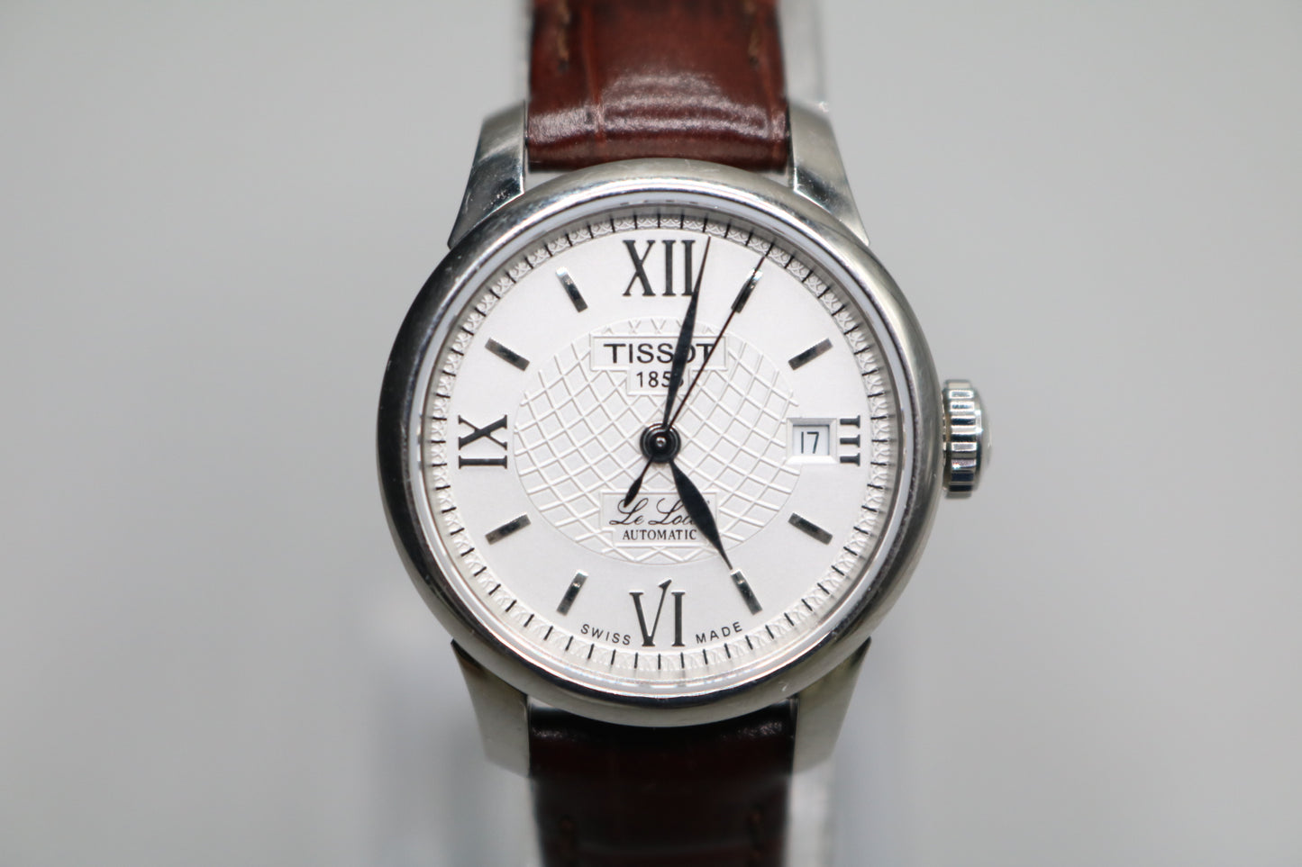 TISSOT Le Locle Automatic Silver Dial Brown Leather Unisex Watch