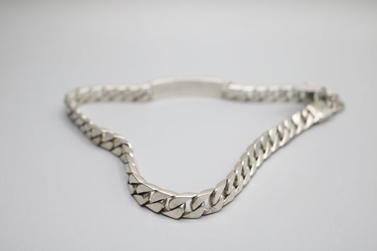 Tiffany & Co. Sterling Silver Curb Link I.D Bracelet (Size 15)