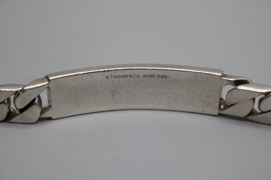 Tiffany & Co. Sterling Silver Curb Link I.D Bracelet (Size 15)