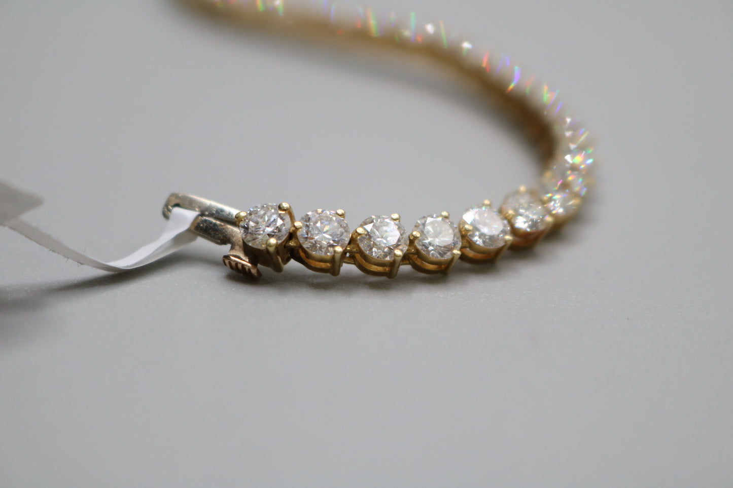 18K Yellow Gold Classic Diamond Tennis Bracelet (10.30 CTTW) (Local Purchase Only)