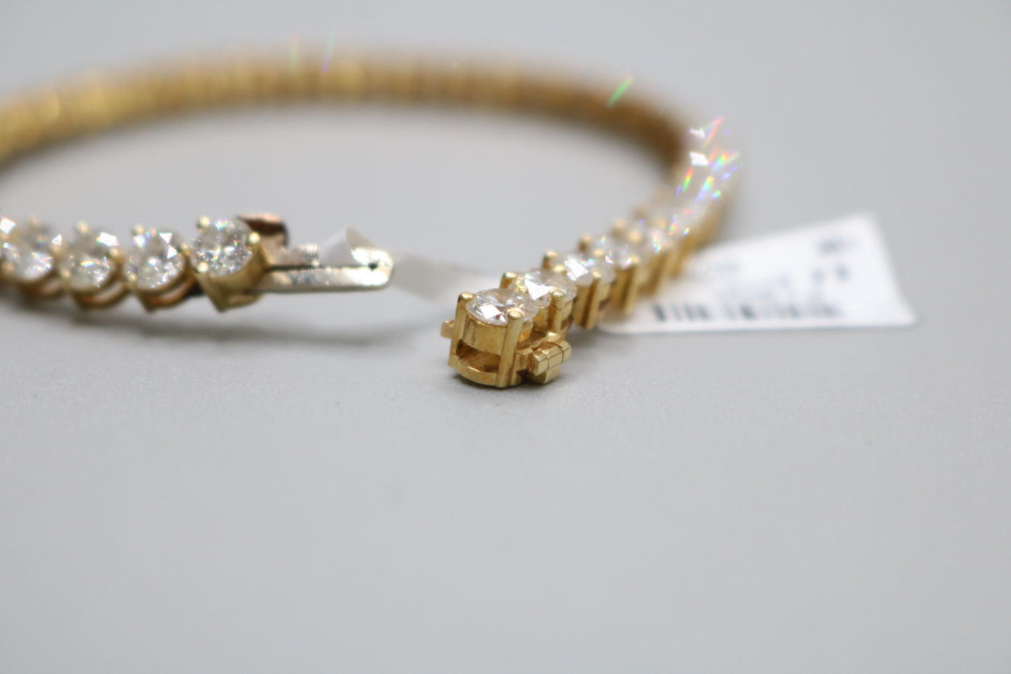 18K Yellow Gold Classic Diamond Tennis Bracelet (10.30 CTTW) (Local Purchase Only)