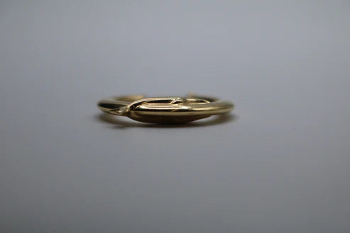 14k Yellow Gold Dolphin Hoop Earring