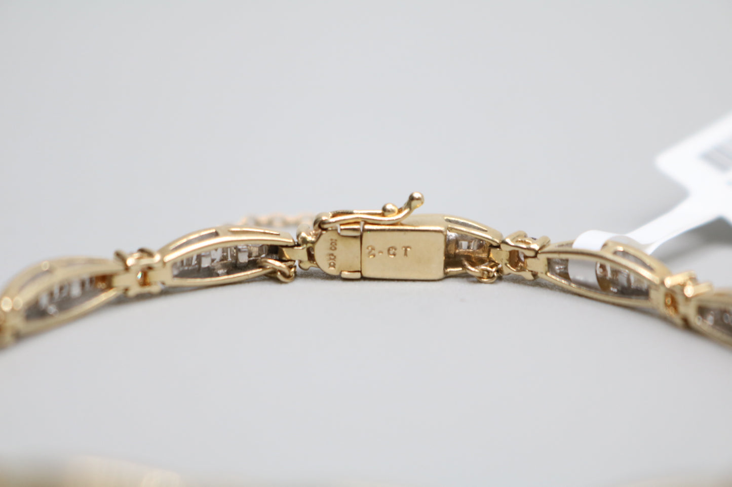 10K Yellow Gold Diamond Tennis Bracelet (2.00 CTW) (17 cm)