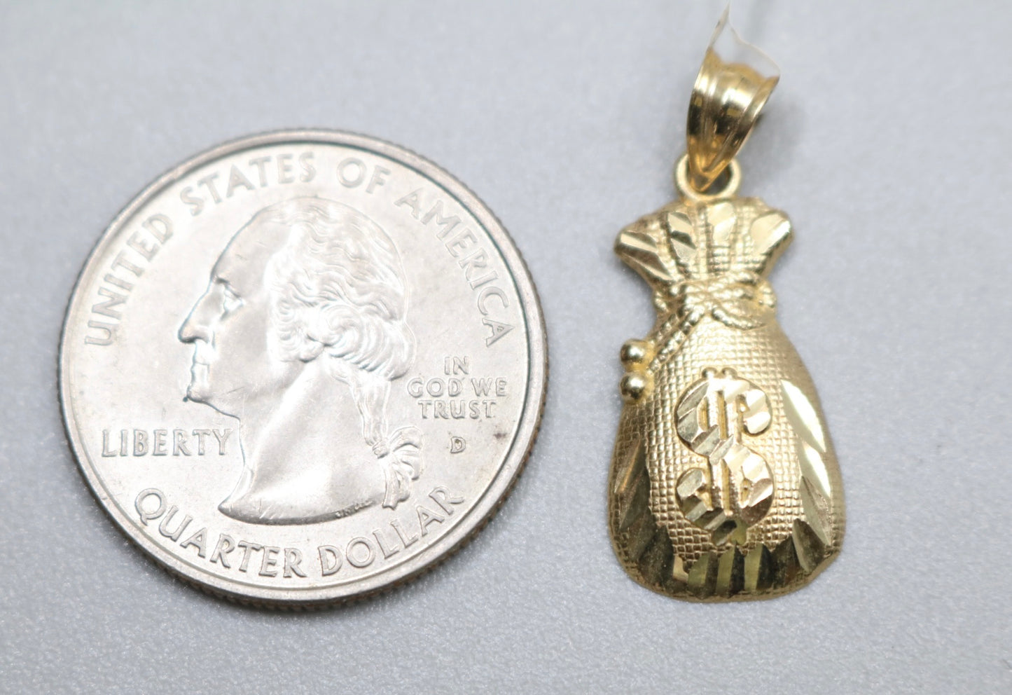 10K Yellow Gold Money Bag Charm
