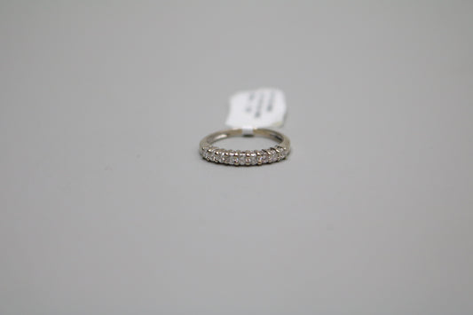 14K White Gold Channel Diamond Band Ring (Size 4 3/4)