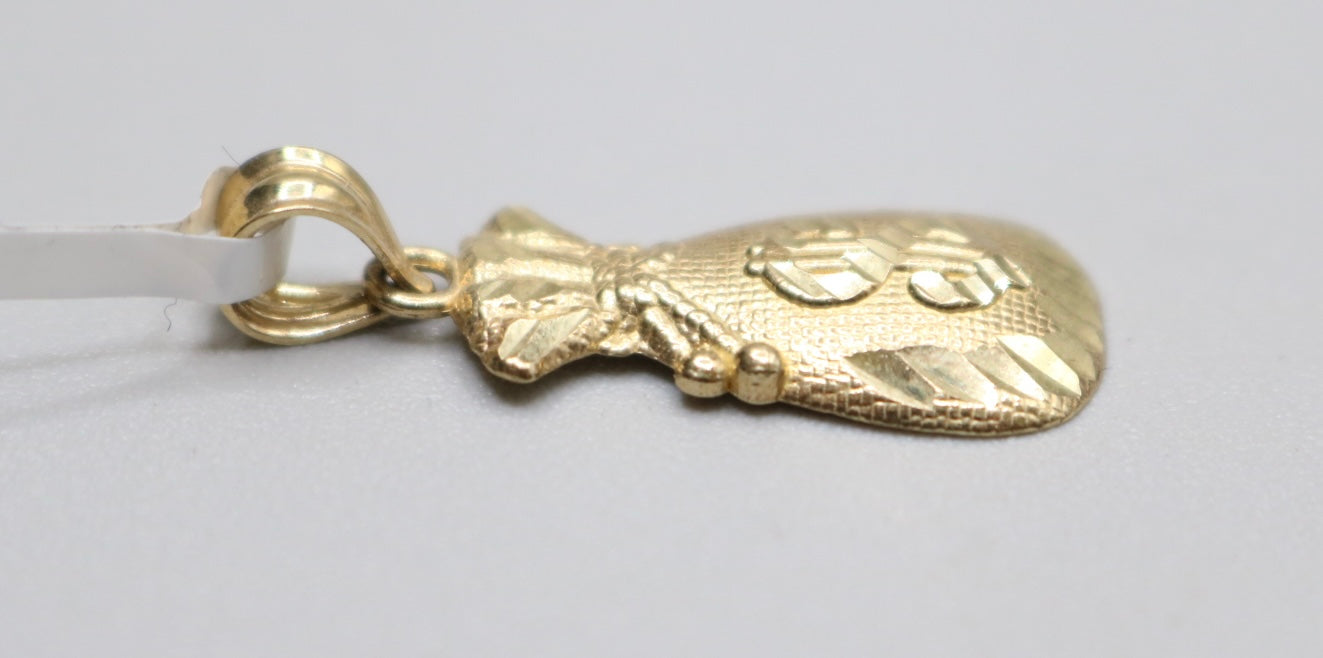 10K Yellow Gold Money Bag Charm