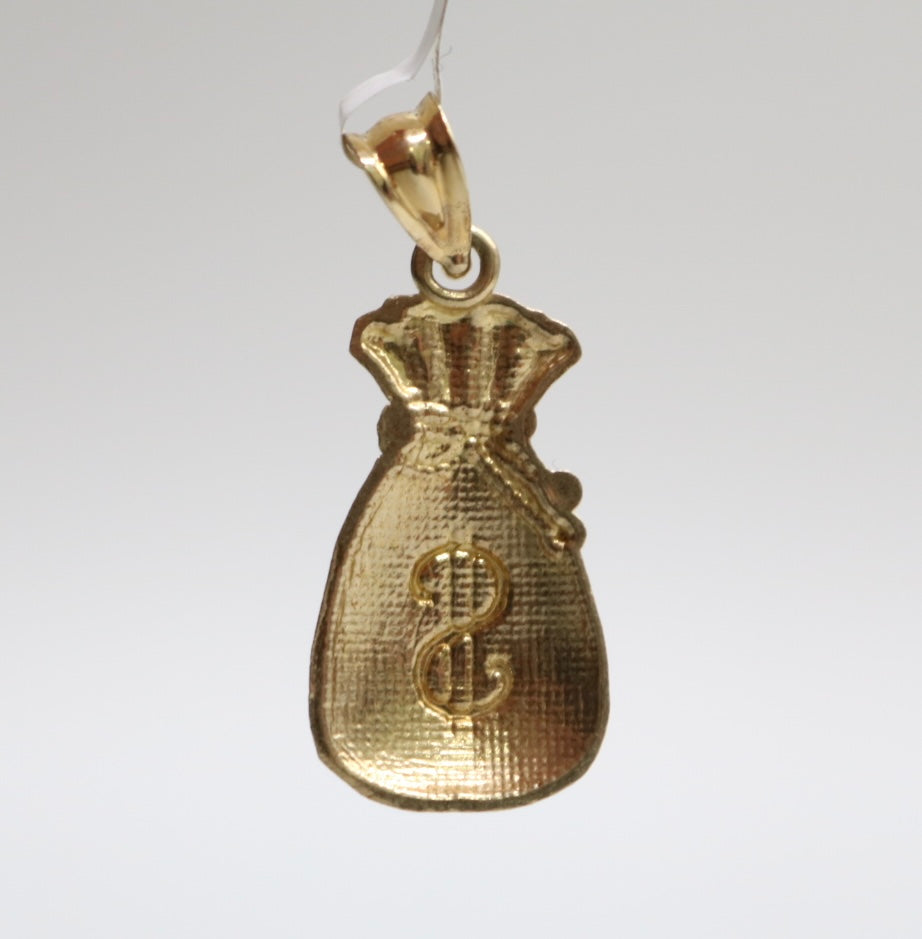 10K Yellow Gold Money Bag Charm