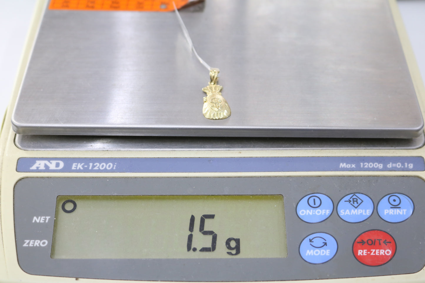10K Yellow Gold Money Bag Charm