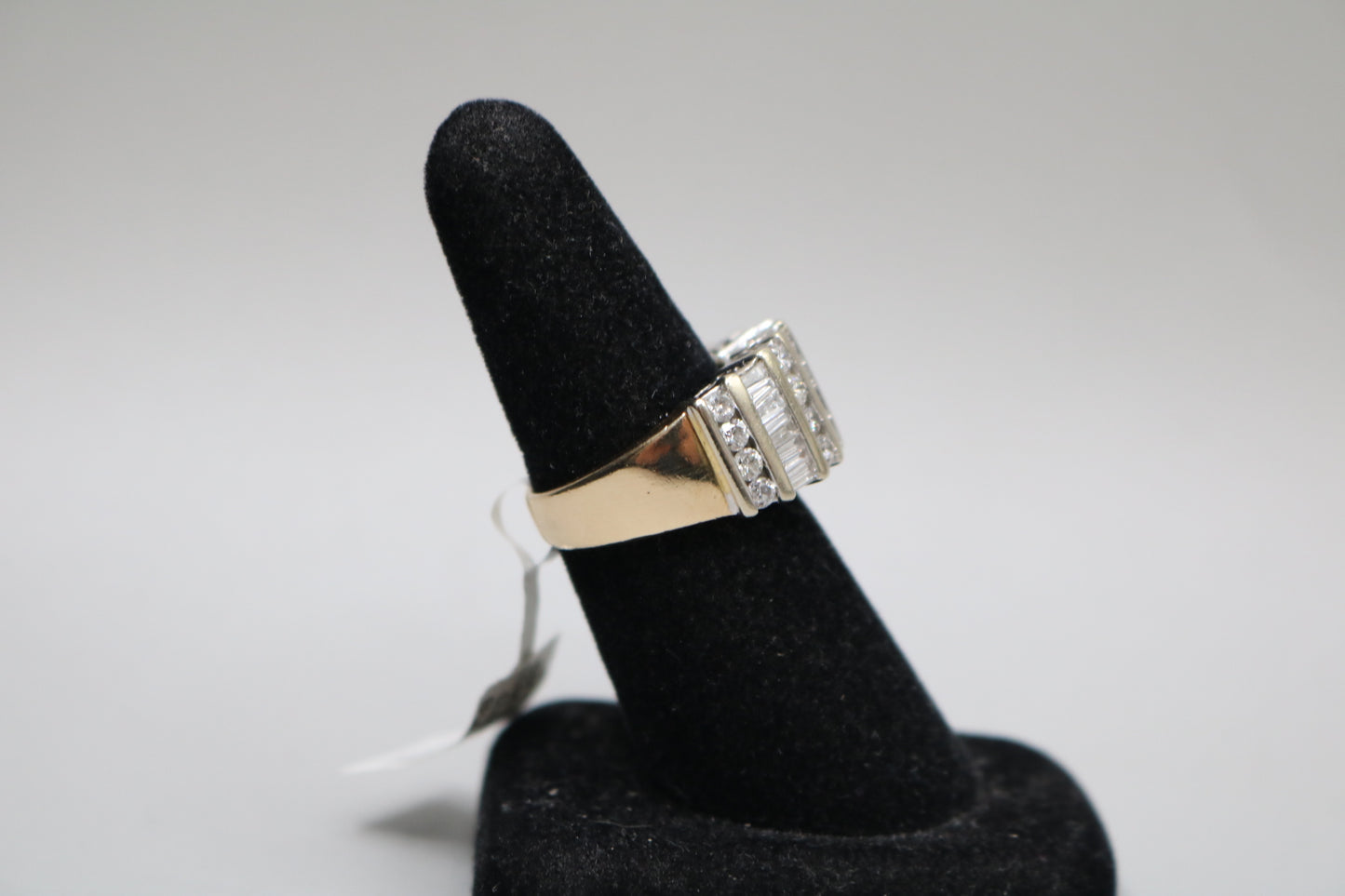 14K Two Tone Gold 7 Row Diamond Ring (1.48 CTW) (Size 7 & 1/4)