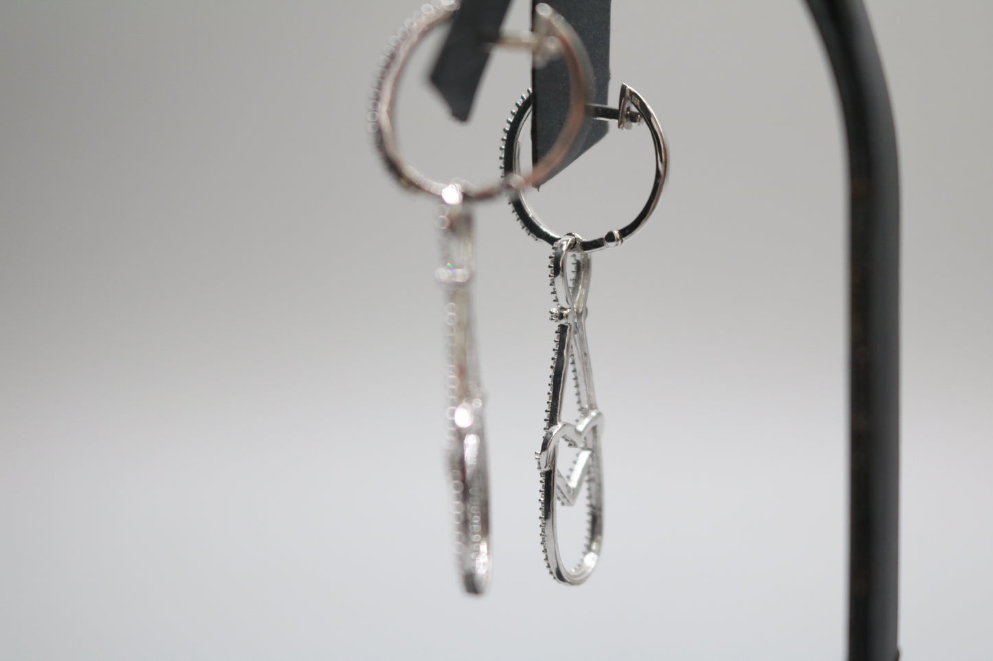 14K White Gold Fancy Diamond Earrings (2.38CTW) (Local Purchase Only)