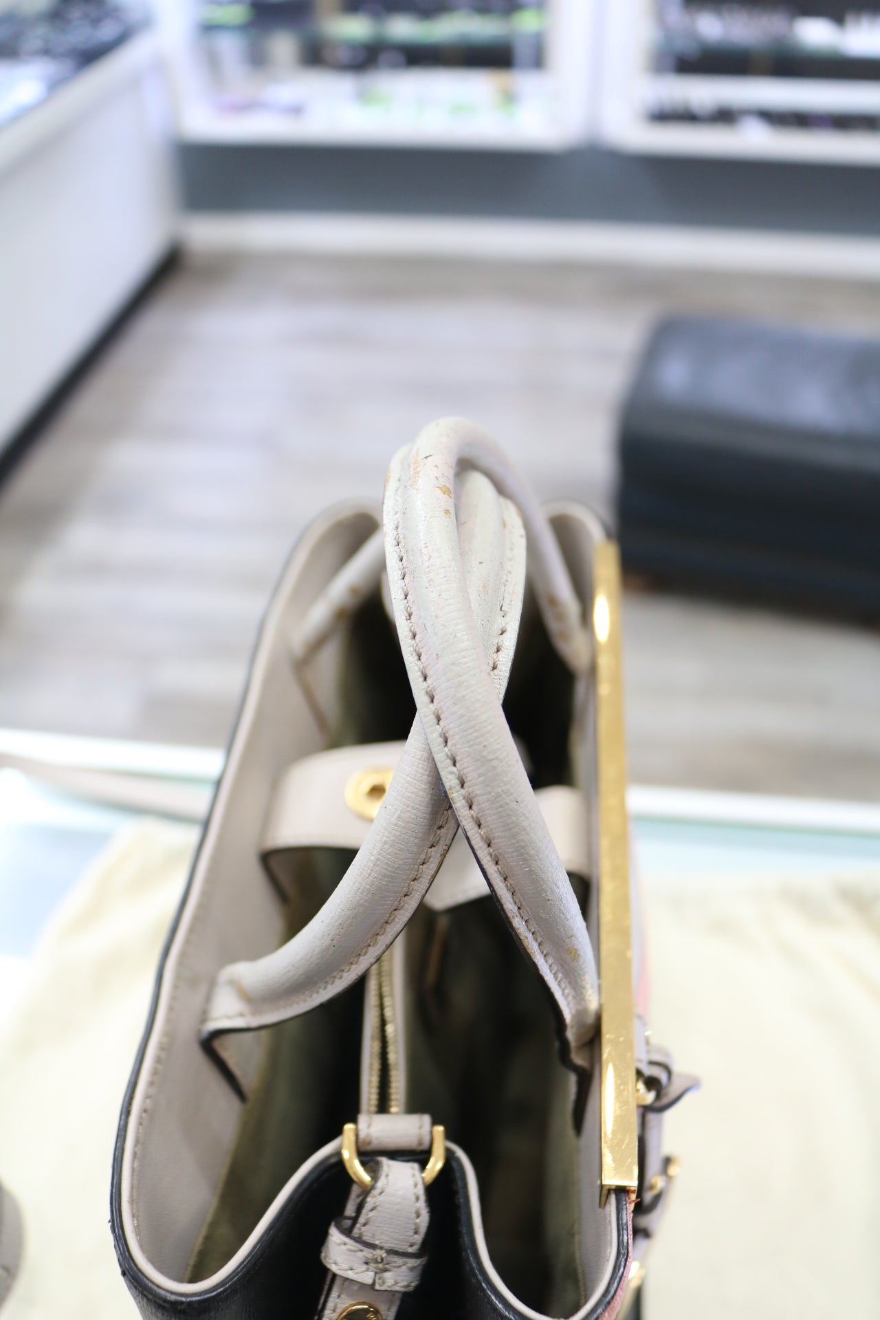 Fendi Monster 2jours Bag Vitello Elite Petite Multicolor Grigio Polvere