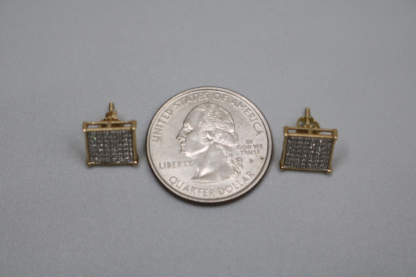 10K Yellow Gold Stud Earrings ( .29 CTW)