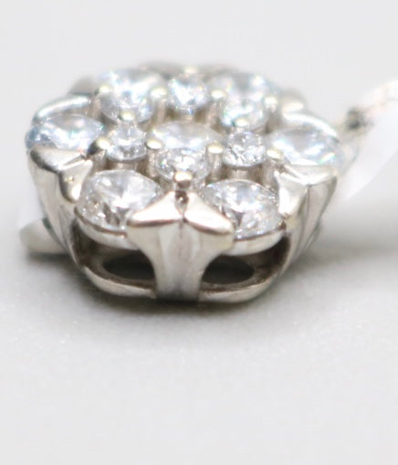 14K White Gold Lab-Grown Diamond Charm (0.88 CTW) (1.9 Grams)