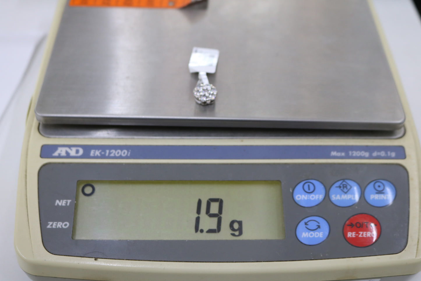 14K White Gold Lab-Grown Diamond Charm (0.88 CTW) (1.9 Grams)