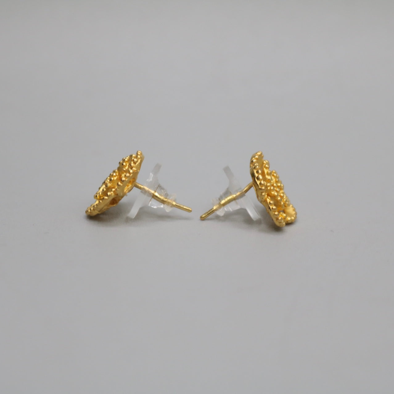 22K Yellow Gold Floral Earrings