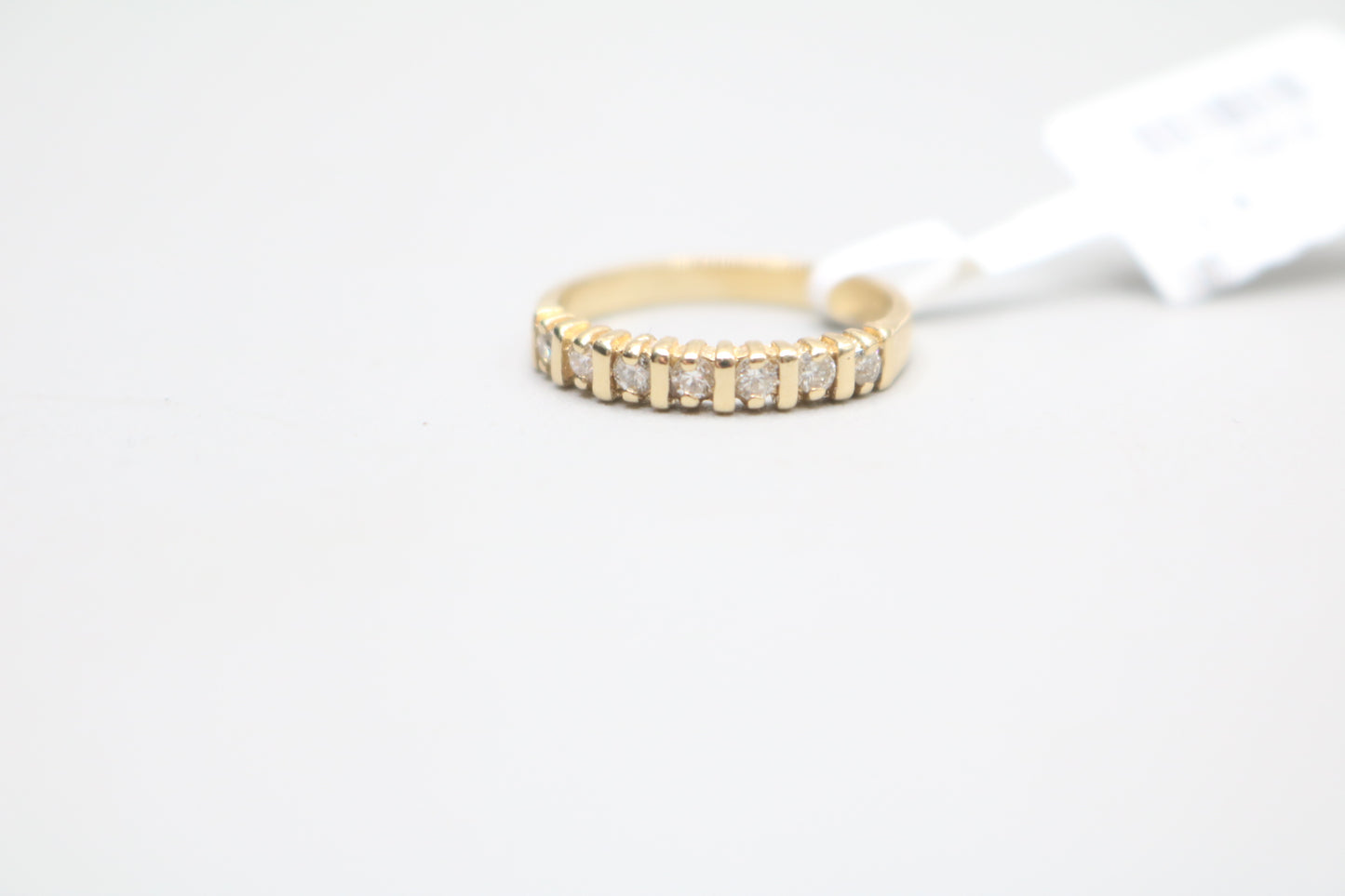 14K Yellow Gold Diamond Channel Band Ring (Size 5 1/2)