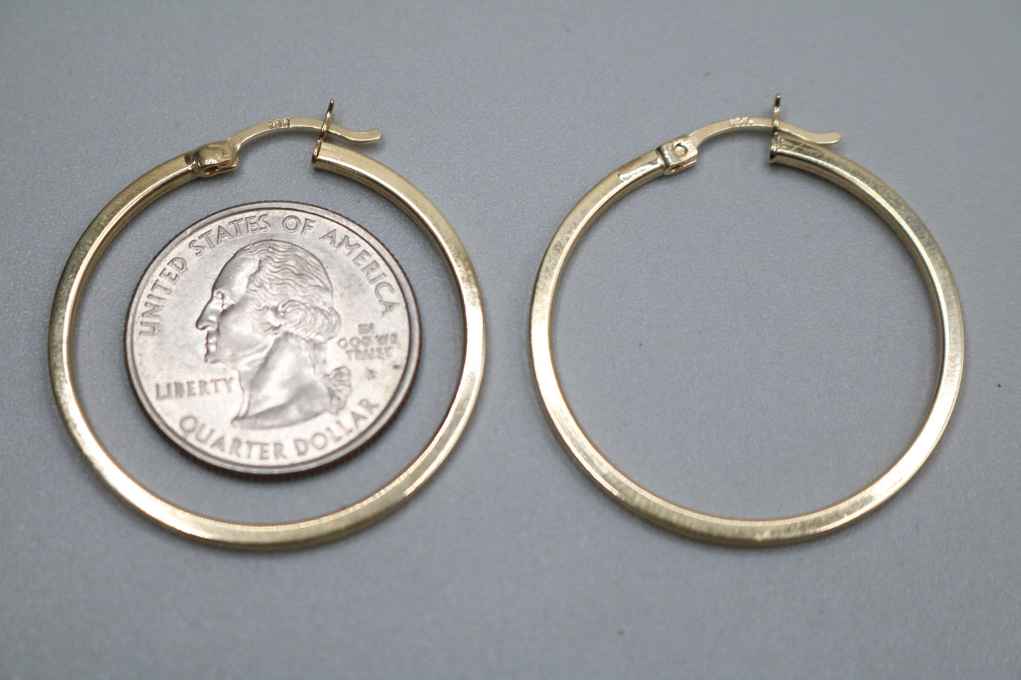 14K Yellow Gold Hoop Earrings (4.5 Grams)