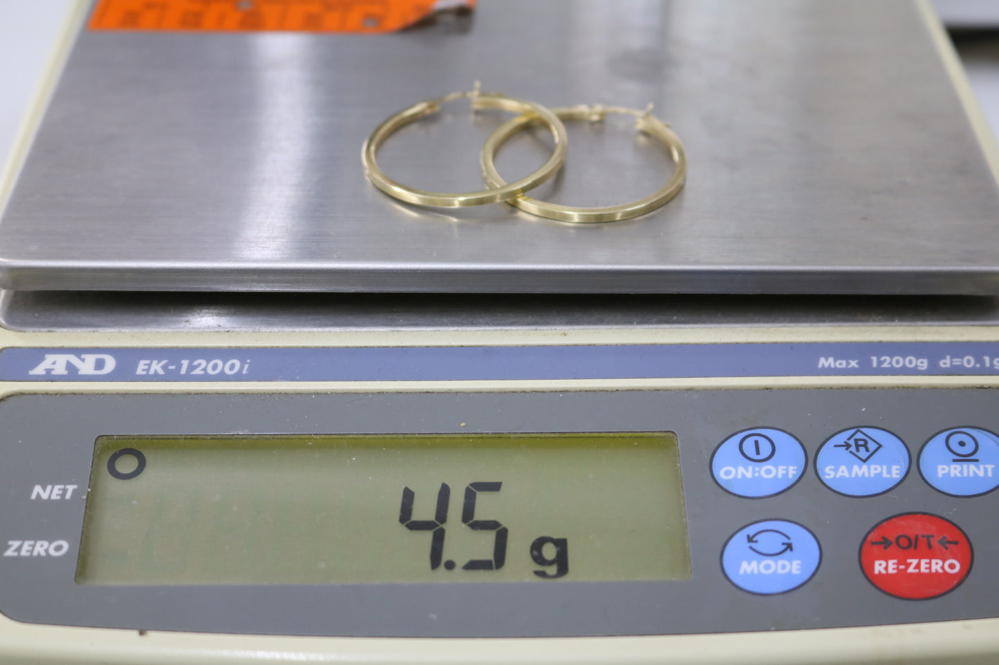 14K Yellow Gold Hoop Earrings (4.5 Grams)