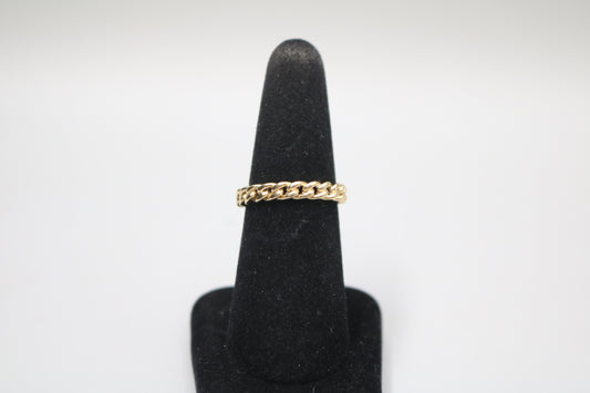 14K Yellow Gold Double Curb Style Ring (Size 7 1/2)