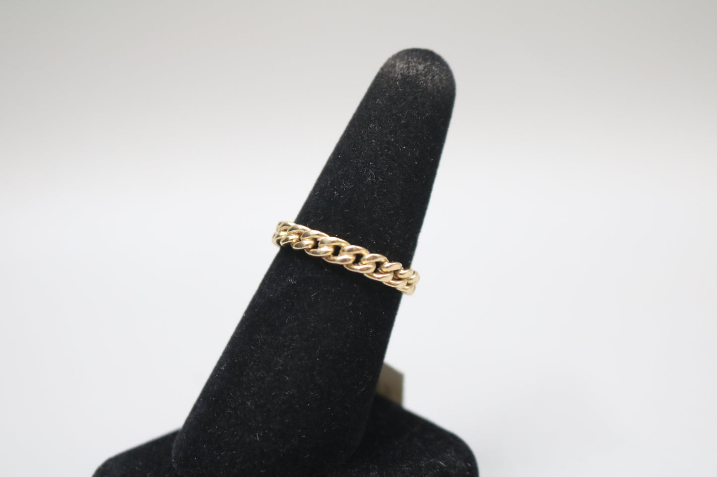 14K Yellow Gold Double Curb Style Ring (Size 7 1/2)
