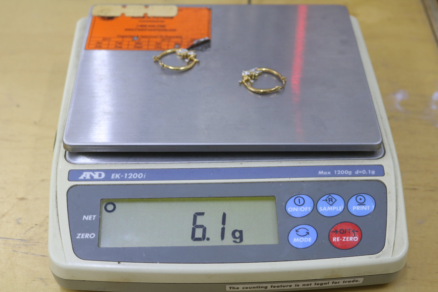 925 Silver White and Yellow Tinkerbell Pair Hoop Earrings (6.1 Grams)