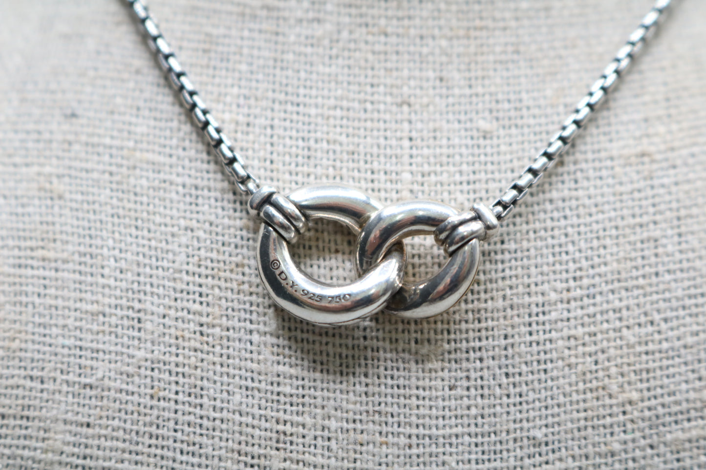 David Yurman Sterling Silver & 18K Gold Belmont Curb Link Necklace (17 Inches)