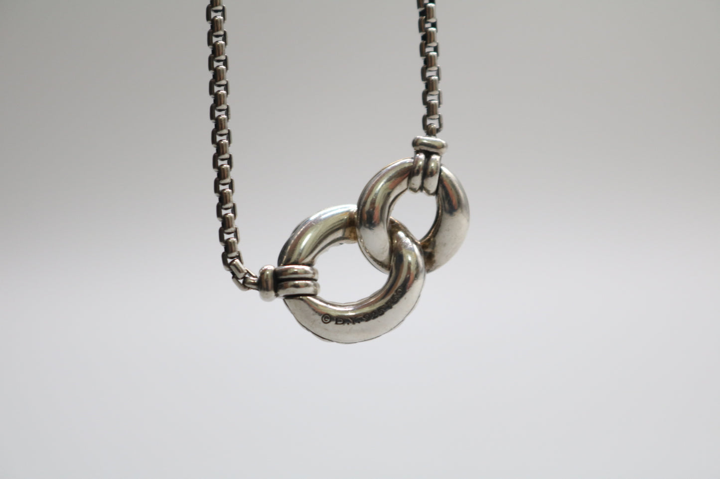 David Yurman Sterling Silver & 18K Gold Belmont Curb Link Necklace (17 Inches)