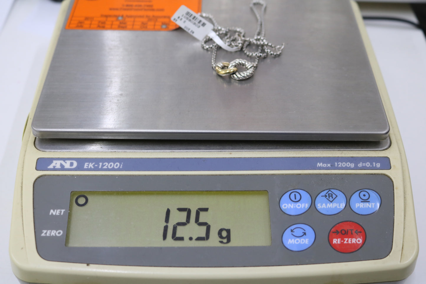 David Yurman Sterling Silver & 18K Gold Belmont Curb Link Necklace 17"