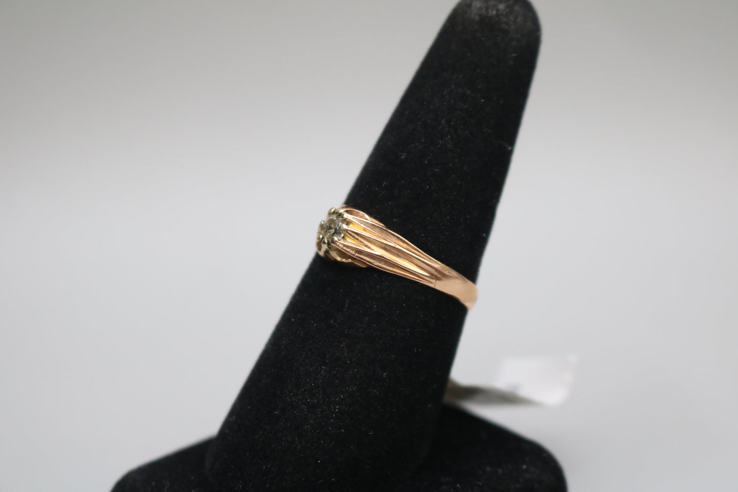 18K Rose Gold Fancy Solitaire Diamond Ring (Size 8 1/2)
