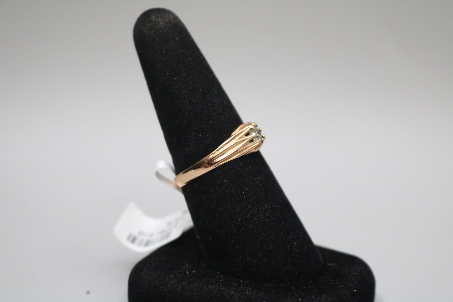 18K Rose Gold Fancy Solitaire Diamond Ring (Size 8 1/2)