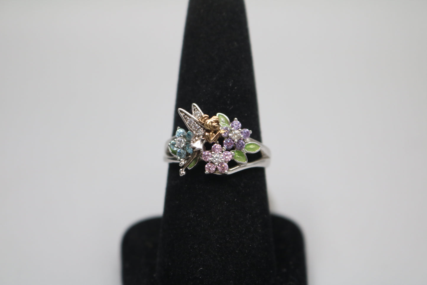 925 Silver Fancy Tinkerbell Promise Ring (Size 9)