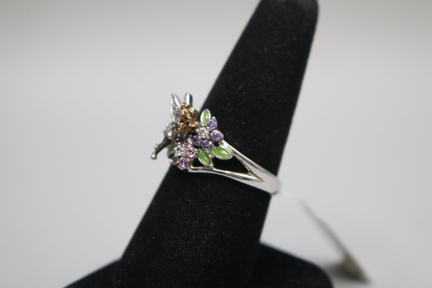 925 Silver Fancy Tinkerbell Promise Ring (Size 9)