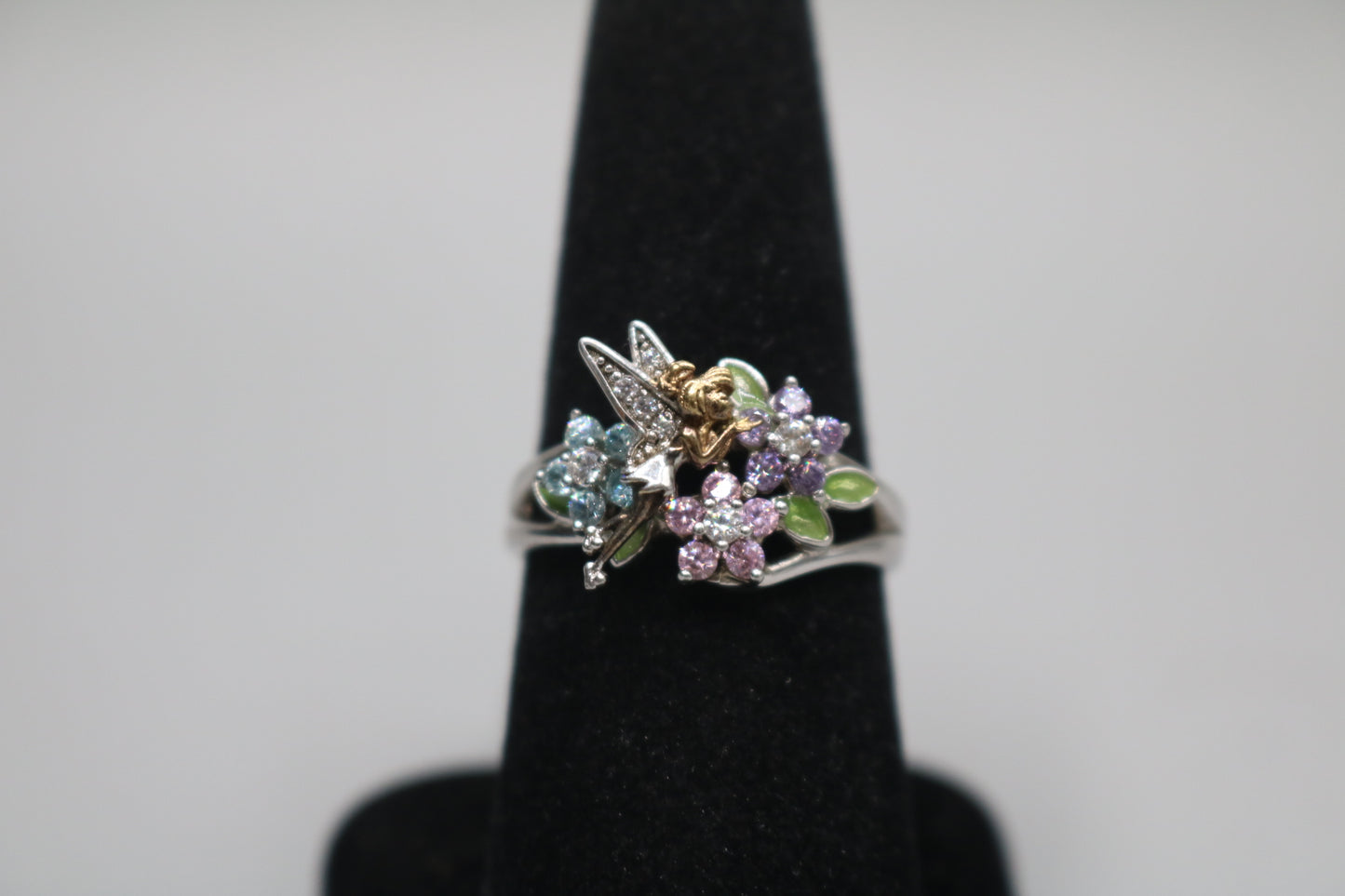 925 Silver Fancy Tinkerbell Promise Ring (Size 9)