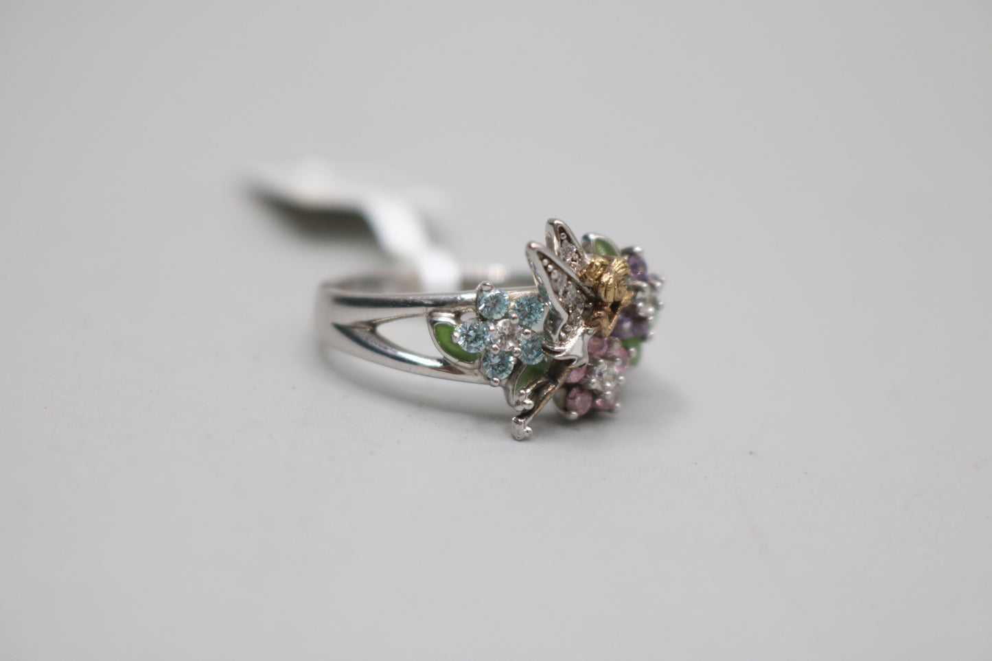 925 Silver Fancy Tinkerbell Promise Ring (Size 9)