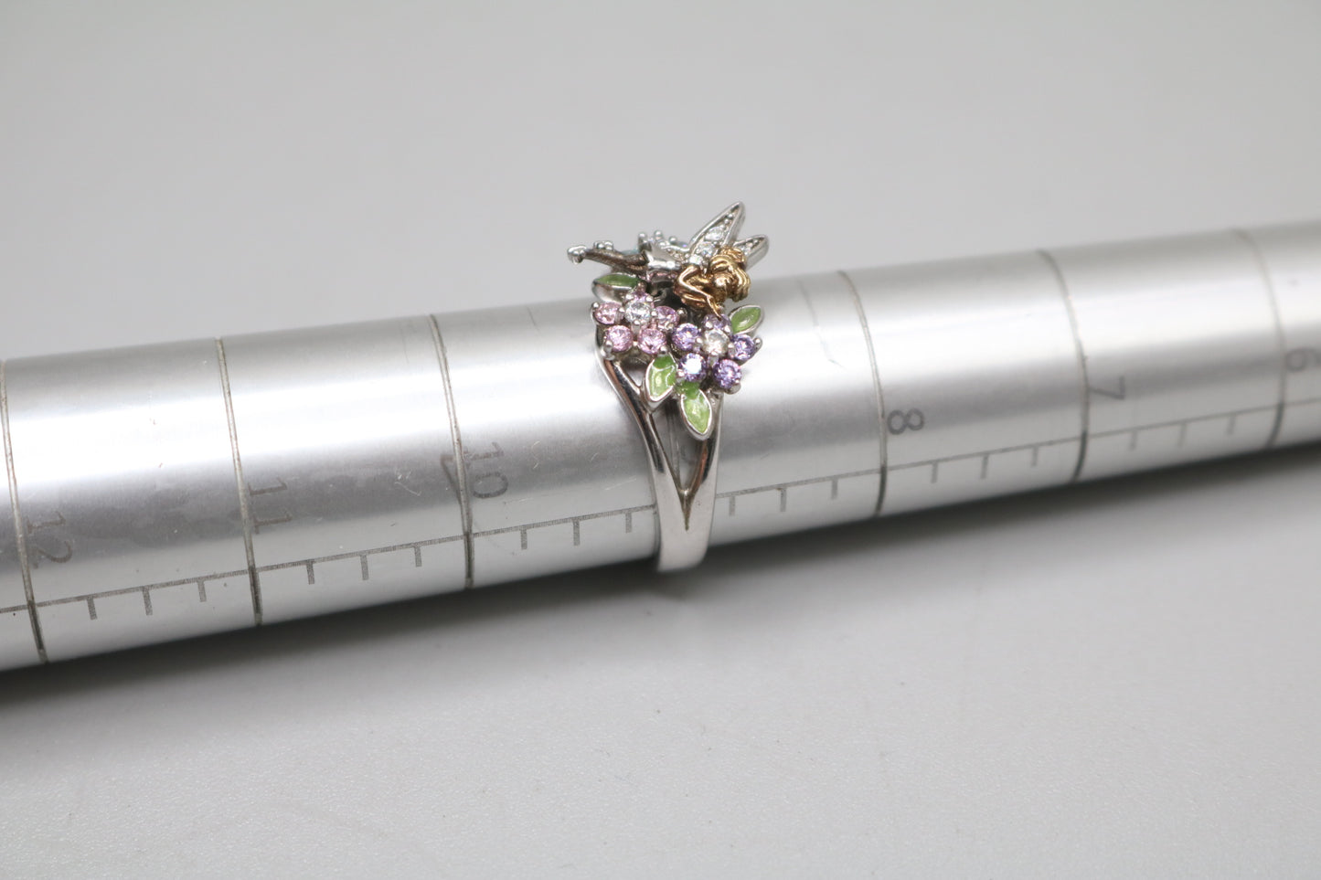 925 Silver Fancy Tinkerbell Promise Ring (Size 9)
