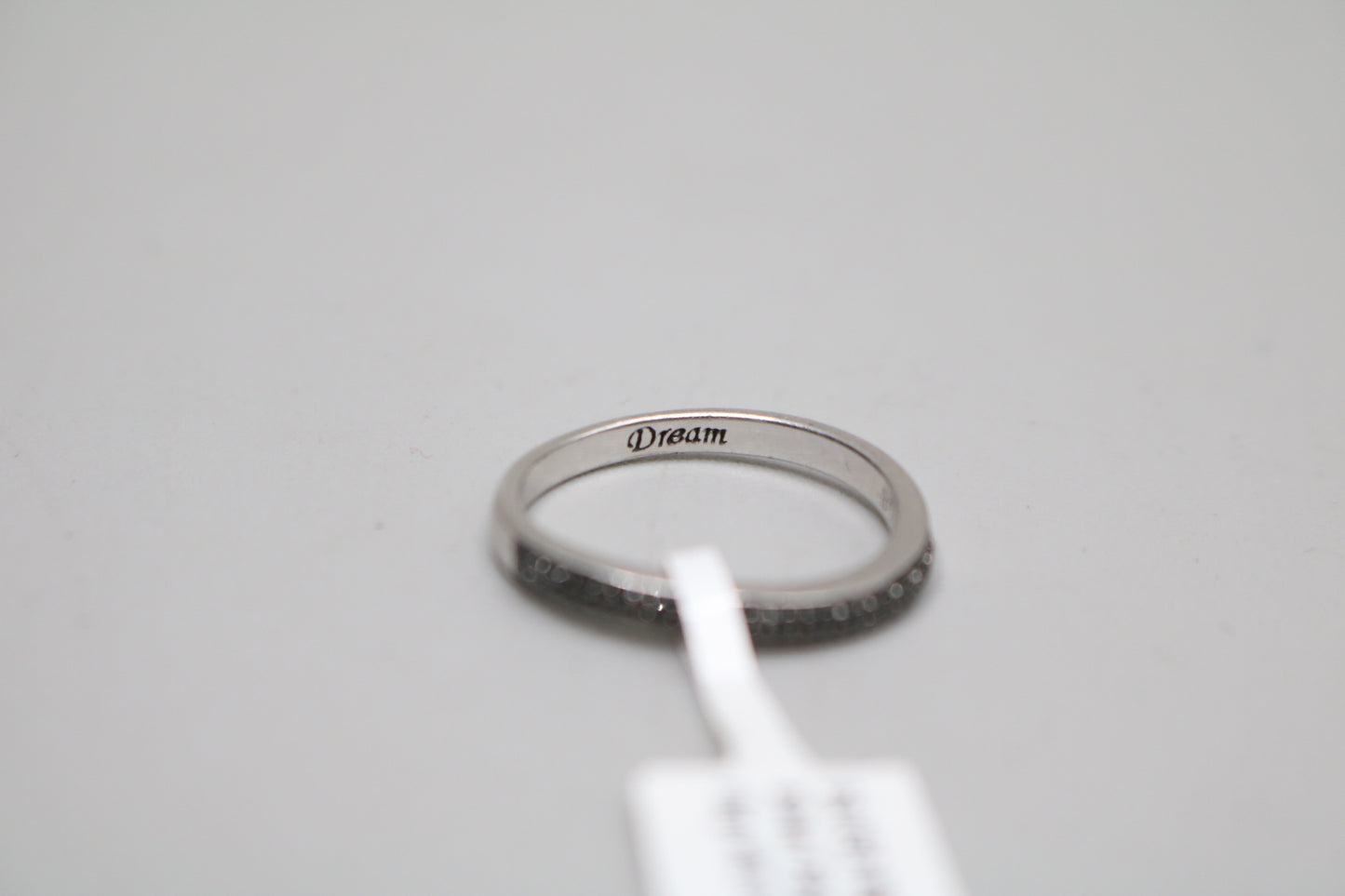 925 Sterling Silver Channel Setting Band Ring (size 10)